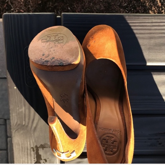 Tory Burch Brown Suede High Heels Platform Pumps - Picture 7 of 7
